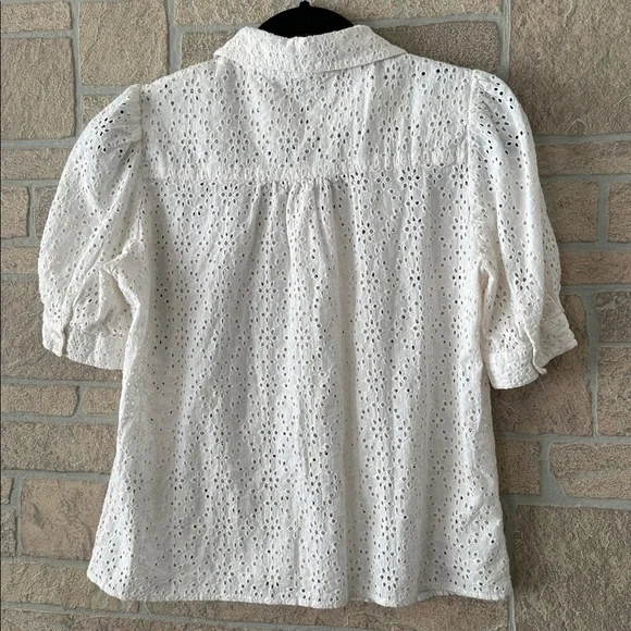 Ba&sh Sparro Cotton Eyelet Shirt Small Feminine - Picture 7 of 7